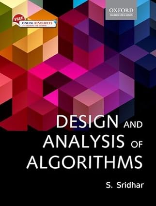 Design And Analysis Of Algorithms By S. Sridhar