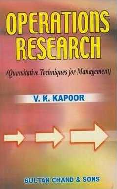 Operations Research By V.K. Kapoor