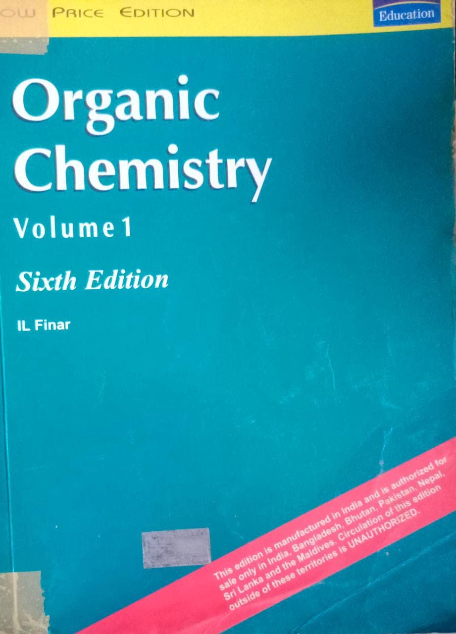 Organic Chemistry Vol-1 6th Edition By IL Finar