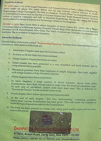 Engineering Chemistry 15th Edition By P.C Jain