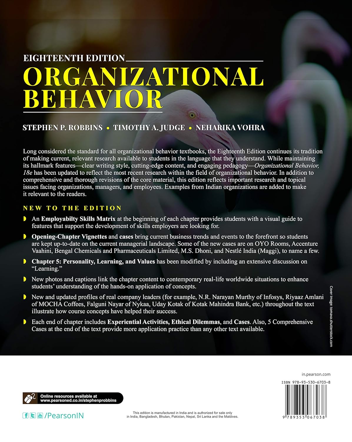 Organizational Behaviour 18th Edition By Stephen P. Robbins , Timothy A. Judge & Neharika Vohra