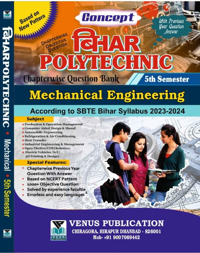 Concept Bihar Polytechnic Mechanical  5th Semester Question Bank By Venus Expert Team