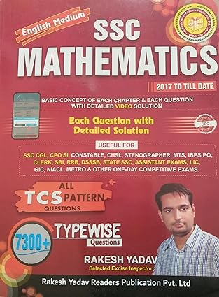 7300+ SSC Mathematics |English Medium| New Edition By Rakesh Yadav