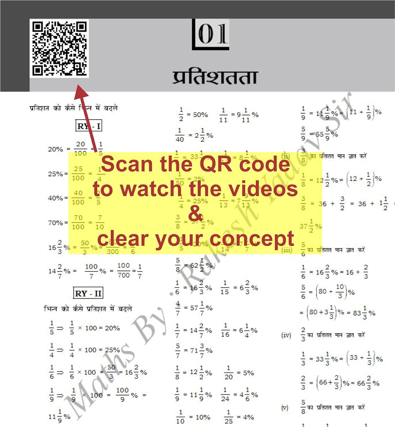 Rakesh Yadav Sir's Arithmetic Maths (Hindi) with Detailed Video Solutions Hindi Edition By Rakesh Yadav Sir