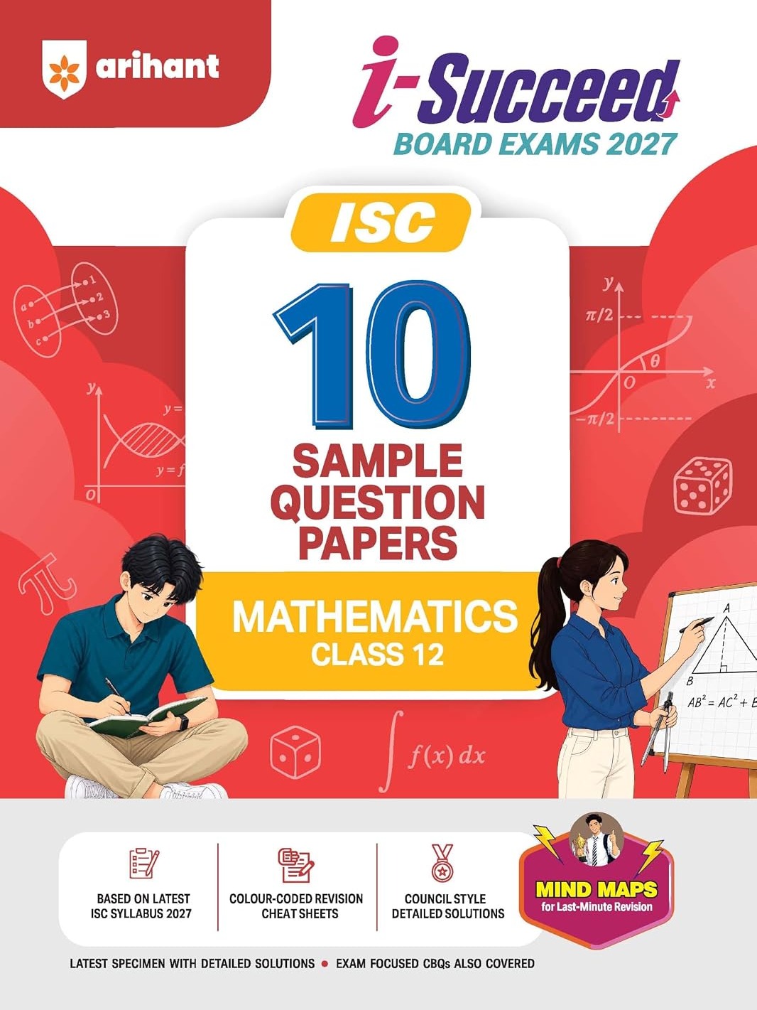 i-Succeed ICSE 10 Sample Question Papers Class 12 Mathematics Exam 2027 By Ambuj Sharma & Aditya Shukla