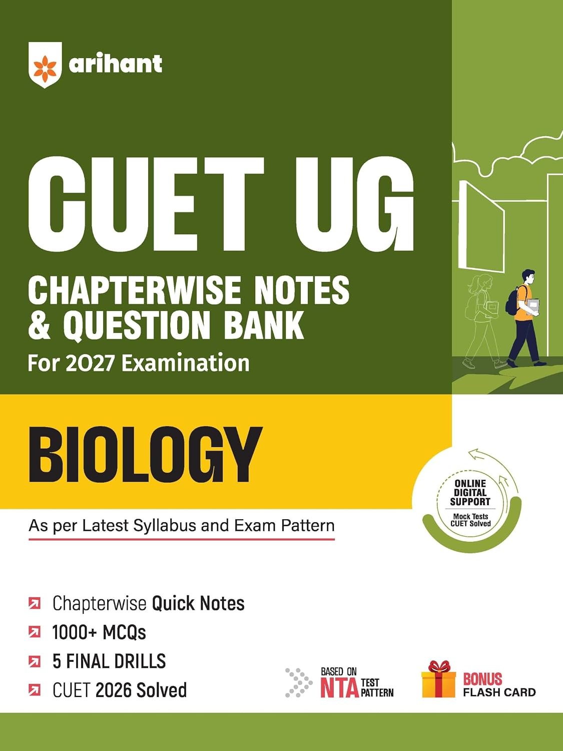 CUET UG 2027 Biology | Chapterwise Notes & Question Bank | 1000+ MCQs, 5 Final Drills & CUET 2026 Solved Paper By Subhanjana, Manvi Sirohi