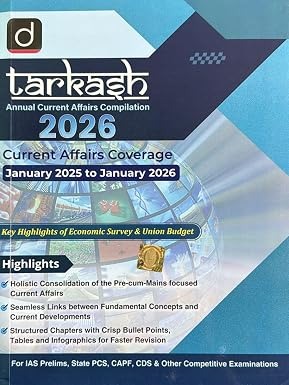 Drishti Tarkash Annual Current Affairs Compilation 2026 Coverage January 2025 to January 2026 English Medium for All Competitive Exams By Drishti Expert Team