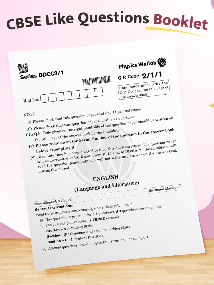 CBSE 15 Sample Question Papers Class 10 English Language & Literature For 2027 Board Exam (New Pattern) By Physics Wallah Expert Team