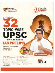 Disha 32 Topic-wise UPSC Civil Services IAS Prelims Previous Year Solved Papers 1 & 2 (1995 - 2026) 17th Edition By Mrunal Patel