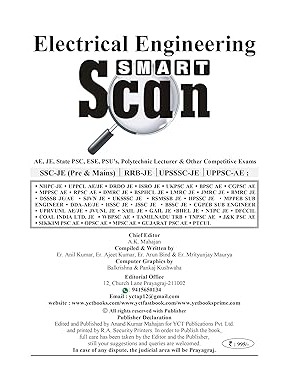 Youth Competition Times Smart Scan Electrical Engineering, 27 Subjects Covered, SSC-JE, RRB-JE, UPSSSC-JE, Theory Based Book By Youth Competition Times Expert Team