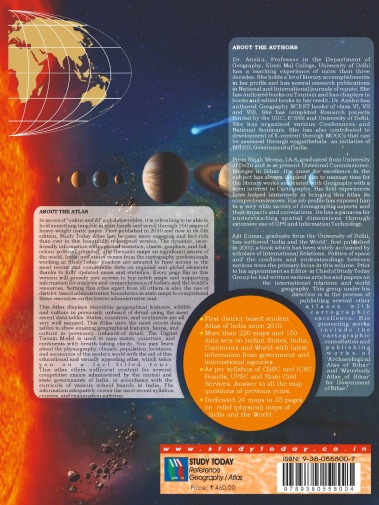 Study Today Atlas India & The World By Dr.Anshu , Prem Singh Meena , Ajit Kumar