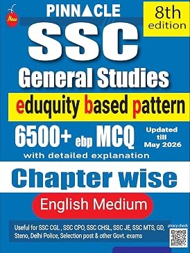 SSC General Studies 6500+ EPB MCQ Book Updated Till May 2026 I Eduquity Based Pattern I Chapter Wise With Detailed Explanation I 8th Edition I English Medium By Pinnacle Expert Team