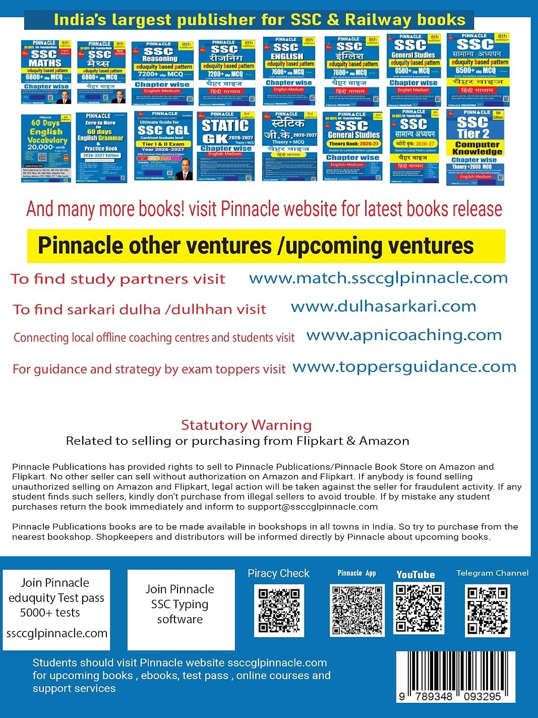 SSC English 7600+ ebp MCQs book | 8th Edition | Updated Till May 2026 | English Medium Pinnacle Expert Team