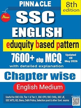 SSC English 7600+ ebp MCQs book | 8th Edition | Updated Till May 2026 | English Medium Pinnacle Expert Team