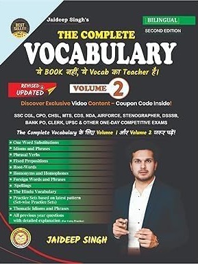 The Complete Vocabulary Volume 2 | (BILINGUAL) | 2026-27 Latest Revised & Updated Second Edition | By Jaideep Singh Sir