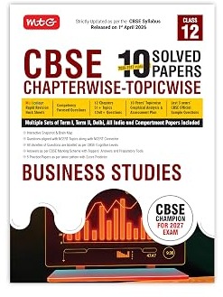 CBSE 10 Years (2026-2017) Chapterwise Topicwise Solved Papers Class 12 Business Studies (PYQ) Book – CBSE Champion For 2027 Exam By MTG Expert Team