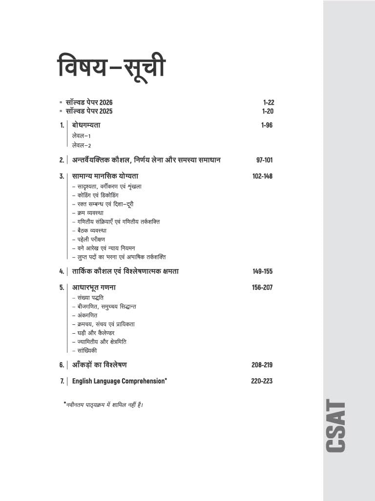 Arihant UPSC IAS CSAT General Studies Paper II | Topicwise Solved Papers (2011-2026) Hindi Medium By Dr. Rajesh Rajan, Varun Bali