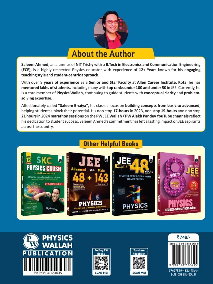 PW SKC Physics Crush Class 11 Handwritten Format Notes For JEE and NEET Exams (Hinglish Edition) By Saleem Sir
