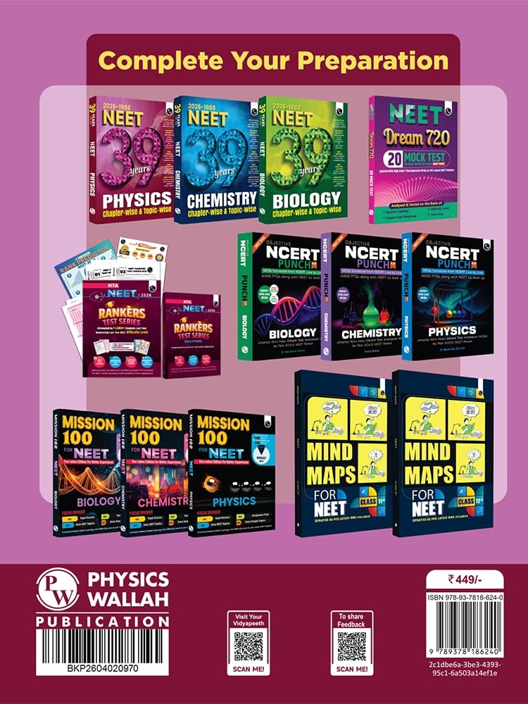 PW NEET PYQ 39 Years Physics For 2027 Exam | PYQ By Physics Wallah Expert Team