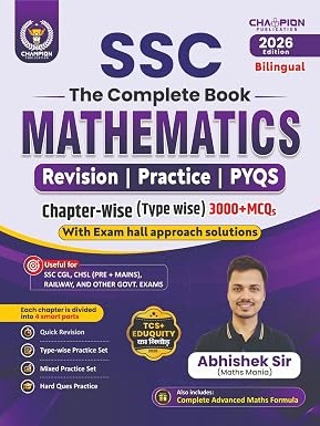 SSC The Complete Book Mathematics 2026 Edition Bilingual | 3000+ Chapter-wise MCQs By Abhishek Sir (Maths Mania)