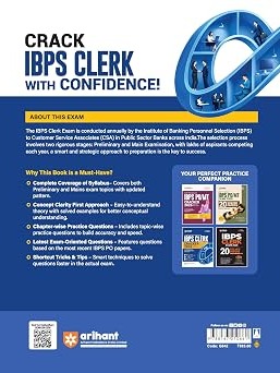 IBPS Clerk Prelims & Mains Exam 2026 Complete Study Guide | Chapterwise & Topic-wise Concept Notes, Shortcuts & Tricks By Rishabh Khurana, Anshu Singh, Ravi Shashank
