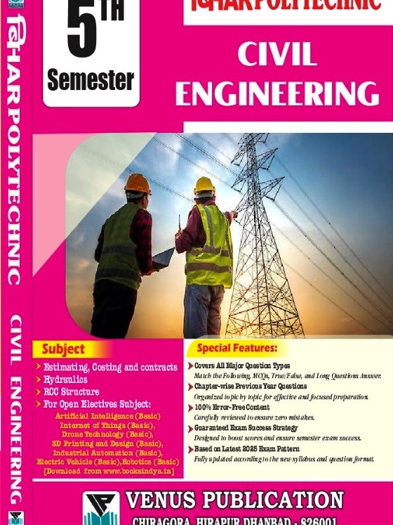 Concept Bihar Polytechnic Civil 5th  Semester Question Bank | 2026 Edition | By Venus Expert Team