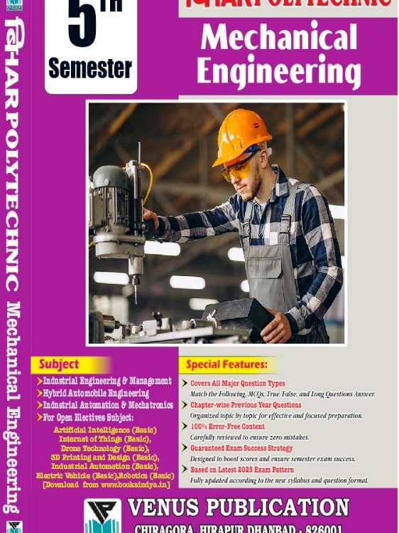 Concept Bihar Polytechnic Mechanical Engineering 5th Semester Question Bank | 2026 Edition |  By Venus Expert Team