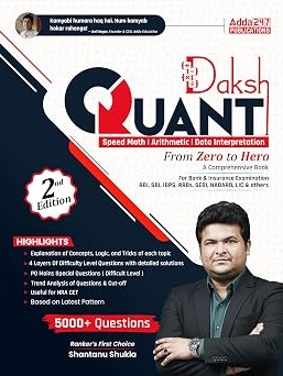 Daksh Quant Speed Math | Arithmetic | Data Interpretation (From Zero to Hero) 2nd Edition In English By Shantanu Shukla