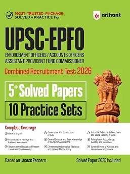 UPSC EPFO 2026 Study Guide | EO, AO & APFC | 5+ Solved Papers & 10 Practice Sets | Complete Syllabus Coverage | As Per Latest Exam Pattern By Arihant Expert Team