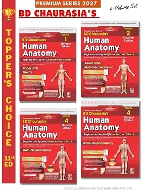 BD Chaurasia's Human Anatomy 11th Ed. 4 Vol Set (PB 2027) By  BD Chaurasia's , Krishna Garg , Yogesh Sontakke ,PS Mittal , Mrudula Chandrupatla
