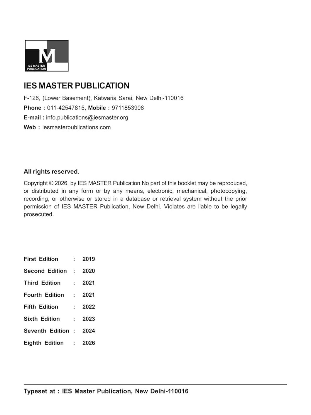 SSC JE Civil Engineering Previous Years Topicwise Objective Detailed Solution with Theory (2026–2027 Latest Edition) By IES Master Expert Team