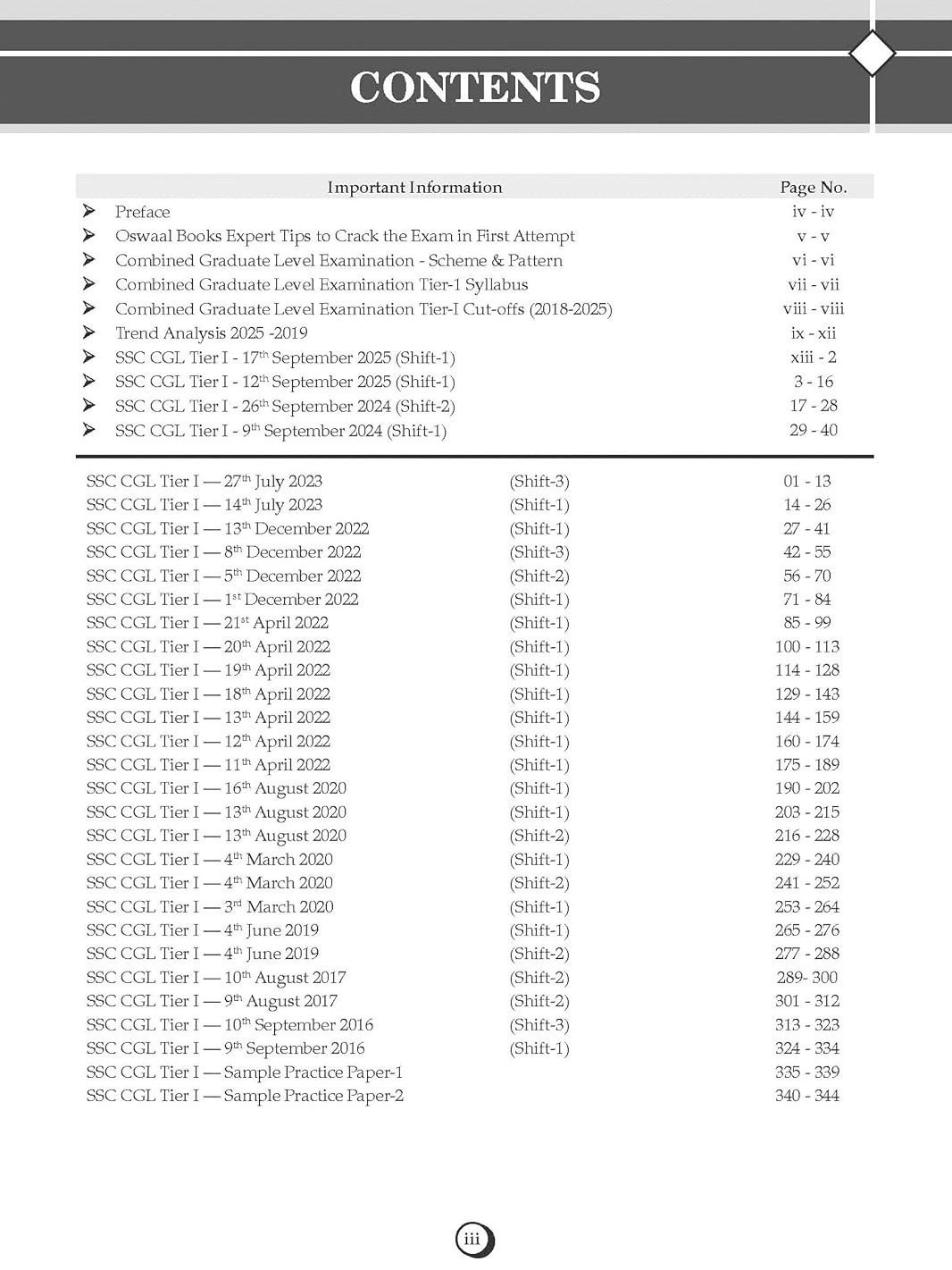Oswaal SSC CGL Tier-1 29 Previous Years Solved Papers English Medium | 3000+ Questions + 2 Practice Papers | Year-wise 2016-2025 | For 2026-27 Exam