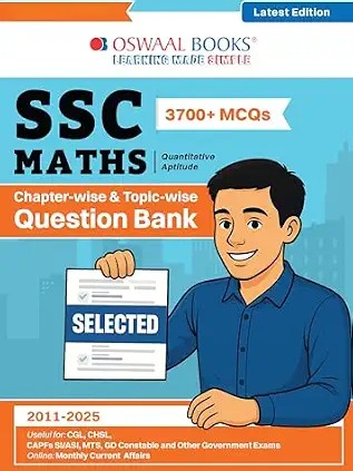 Oswaal SSC Maths 15 Years Question Bank English Medium | 3700+ MCQs Tier-1 Chapter-wise & Topic-wise | SSC CGL, CHSL, MTS, CPO | PYQs 2011-2025 | For 2026-27 Exams (SSC Question Papers)