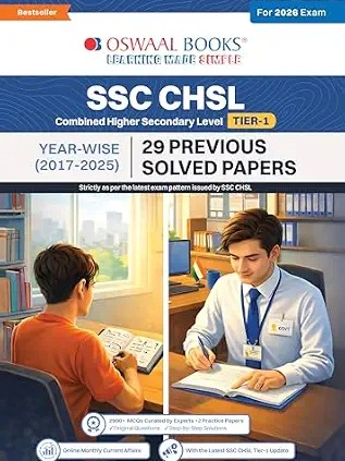 Oswaal SSC CHSL Tier-1 29 Previous Years Solved Papers English Medium | 2900+ Questions + 2 Practice Papers | Year-wise 2017-2025 | For 2026 Exam