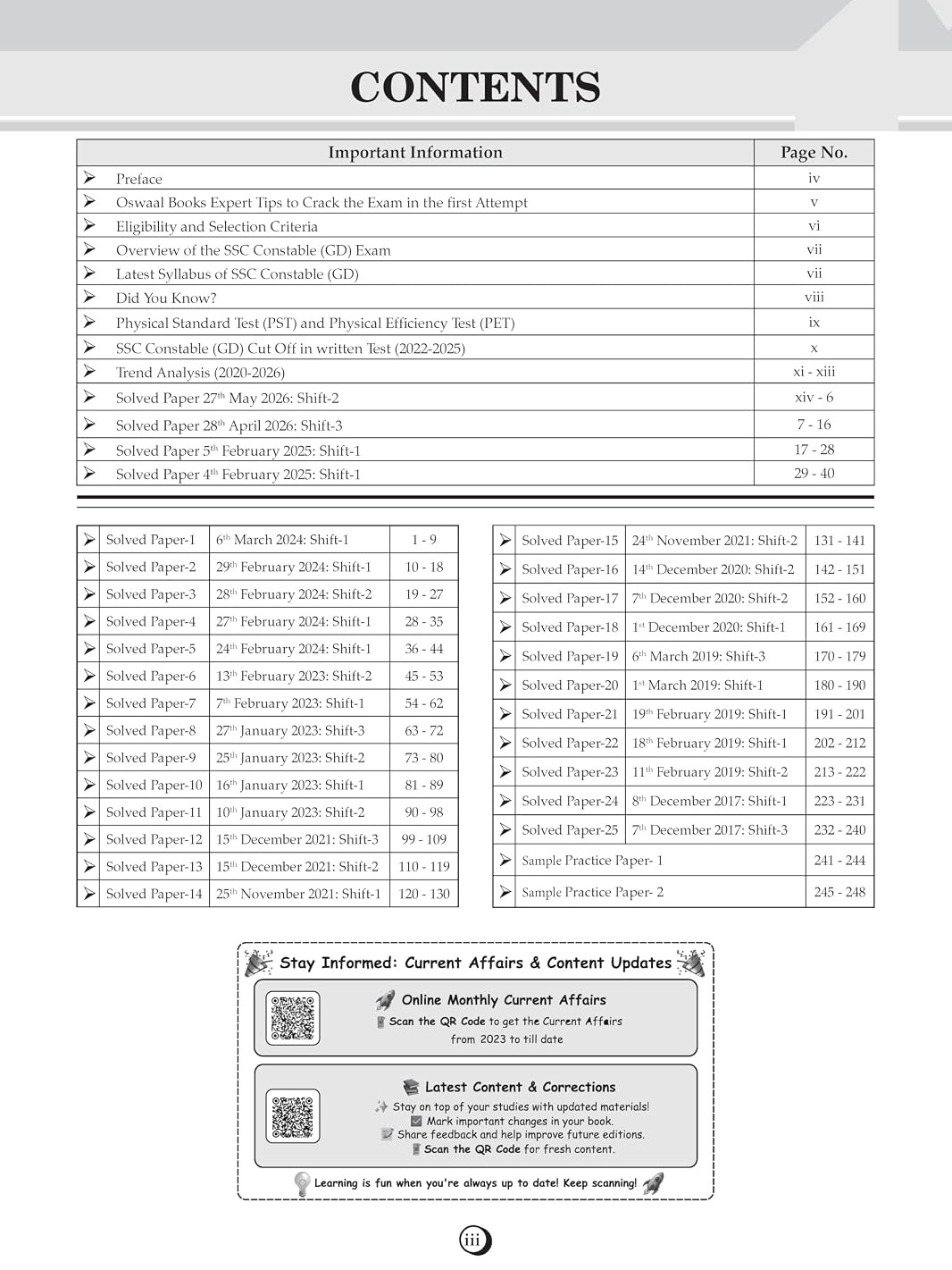 Oswaal SSC GD Constable 29 Previous Years’ Solved Papers | CAPFs, SSF, Assam Rifles, NCB Year-wise 2017-2026 | Latest 2026 Solved Papers | For 2027 Exam | Oswaal AI