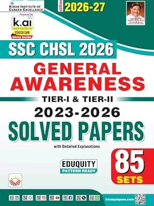 SSC CHSL General Awareness Tier 1 & Tier 2 Solved Papers 2026-2027 Edition (English Medium) By Kiran Publication Expert Team
