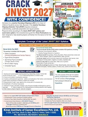 Jawahar Navodaya Vidyalaya EVS Environmental Studies 2027 Class 6 Study Guide & Practice Work Book (English Medium) (6162)
