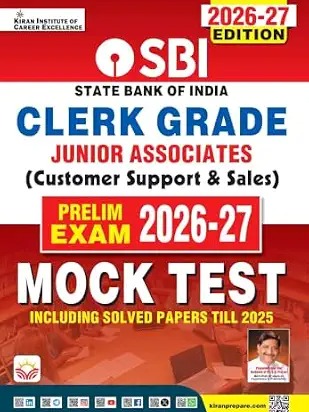 SBI Clerk Grade Mock Test Junior Associates Prelims Exam 2026 – 2027 Edition (English Medium) (6178)