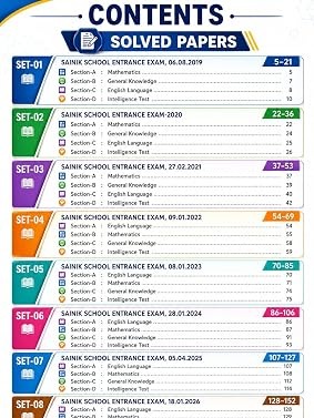 Sainik School 2027 Solved Papers 2026 Edition (English Medium) (6124)