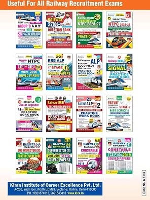 Railway NTPC CBT 2 Graduate & Undergraduate Stage 2 Main Exam Practice Work Book Including Solved Paper 2026 Edition (English Medium) By Kiran Publication Expert Team