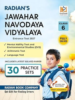 Jawahar Navodaya Vidyalaya (JNV) Class 6 Practice Set Book 2027 (English Medium) | 30 Practice Set + Latest Solved Paper + Environmental Studies (EVS) By Preeti Aggarwal