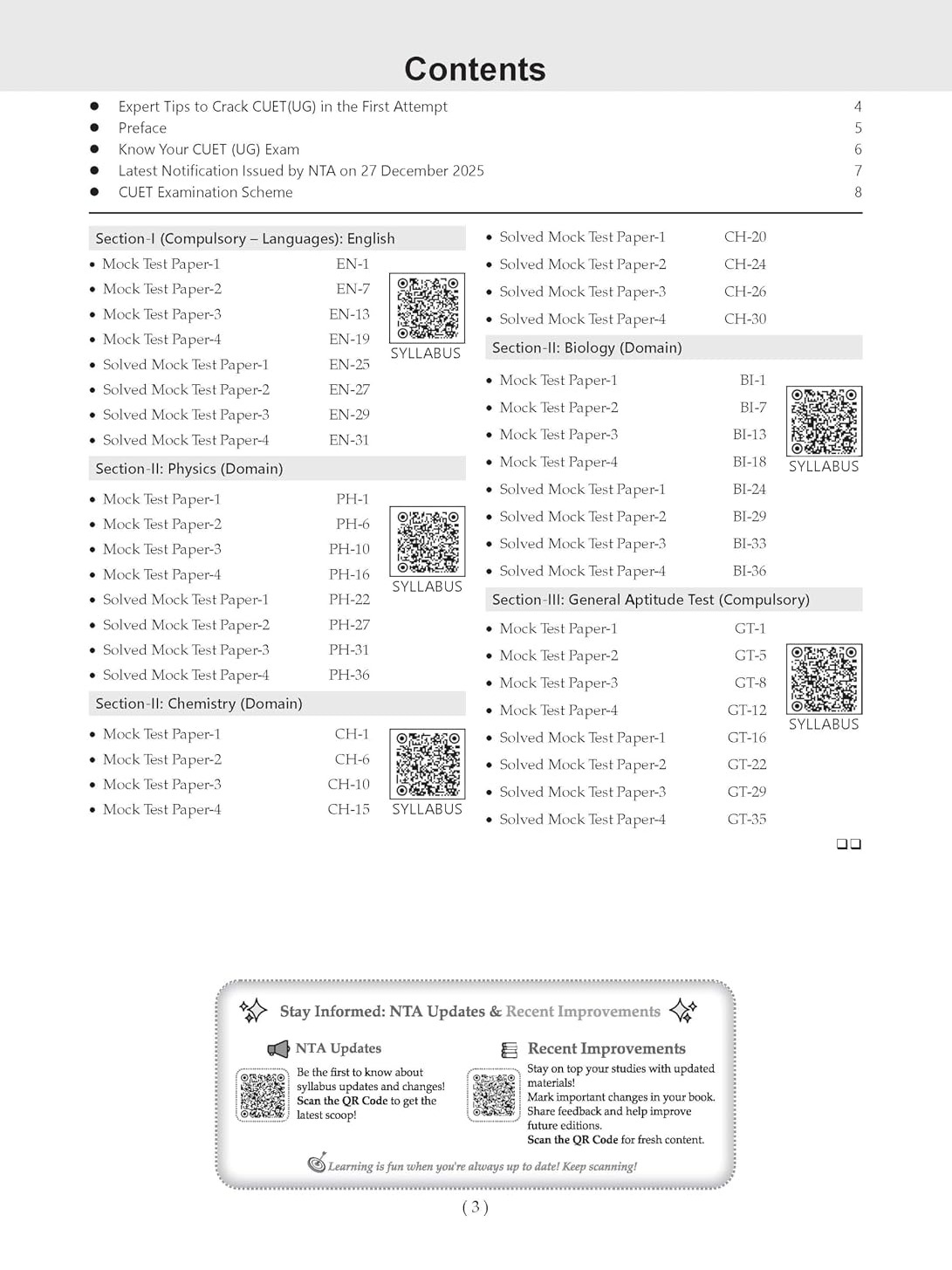 Oswaal NTA CUET (UG) 20 Combined Mock Test Papers | Science PCB (English, Physics, Chemistry, Biology, General Aptitude Test) For 2026 Exam │ With New Syllabus & Pattern Released on 27 December 2025