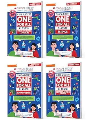 Oswaal CBSE & NCERT One For All Class 10 | English | Science | Social Science & Mathematics Standard| With Topic Wise Notes (Set Of 4 Books) For 2027 Board Exam