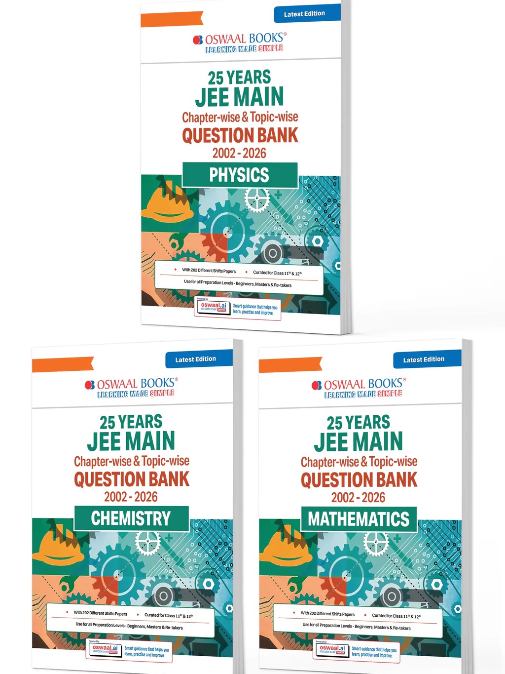 JEE Main 25 Years' (2002-2026) | Chapter-wise & Topic-wise Question Bank: Physics, Chemistry & Mathematics (Set of 3 Books) | Includes-Jan & Apr 2026 Papers Fully Solved | Latest Edition For 2027 Exam