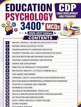 Education Psychology CDP Child Development and Pedagogy 3400+ MCQs 2026-2027 Edition (English Medium) (6213)