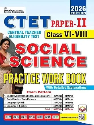 CTET Class 6 to 8 Paper – 2 Social Science Practice Work Book 2026 Edition (English Medium) (6043)