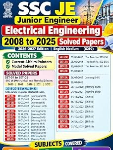 SSC JE Junior Engineer Electrical Engineering 2008 to 2025 Solved Papers 2026-2027 Edition (English Medium) By Kiran Publication Expert Team
