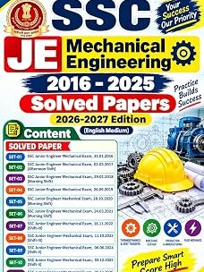 SSC JE Junior Engineer Mechanical Engineering 2016-2025 Solved Papers
