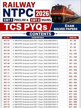 Railway NTPC CBT 1 Prelim & CBT 2 Mains 2026 TCS PYQs Exam Solved Papers (English Medium) By Kiran Publication Expert Team