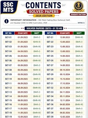 SSC MTS 2023-2026 Solved Paper Eduquity Pattern Ready 2026 Edition (Hindi Medium) By Kiran Publication Expert Team